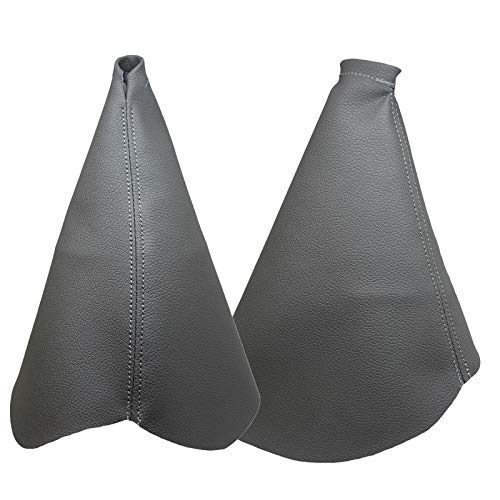 Cargaiter - Funda Palanca de Cambio y Freno Accesorio Compatible Especifico para Vehículo R.LAGUNA II (2001-2008) Color Gris