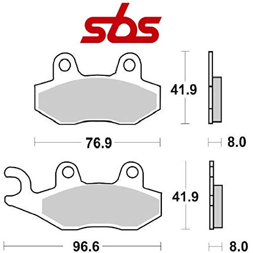 Compatible con Husqvarna WR 125 1993-1994 PASTIGLIA Freno ANTERIORE Pastillas DE Freno SBS 611HF CERÁMICO