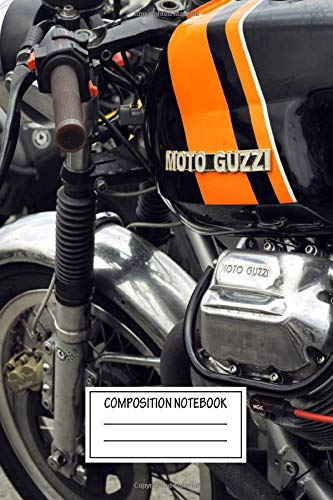 Composition Notebook: Cars Moto Guzzi Motorcycle Automotive Works Wide Ruled Note Book, Diary, Planner, Journal for Writing