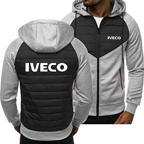 CONVERMPU Hoodies Chaqueta Cárdigan Delgado I.Ve-Co Impresión Casual Hombres Niños Juventud Sweatshirt Deportes/Blanco/S