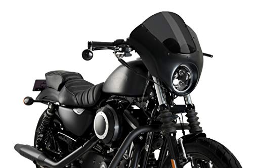 Customacces CUP0015F Semicarenado Modelo Dark Night Ahumado Oscuro Sporster Superlow XL883L 11'-20', Harley Davidson Dyna Street Bob (FXDB) 07'-17'