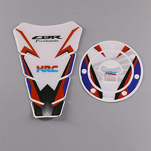 Decoración de Pegatinas La Motocicleta 3D del cojín del Tanque Protector Decal Pegatinas for Honda CBR VFR CB NSR VTR CBF CBX 125 250 400 600 900 1000 CBR1100XX (Color : A)