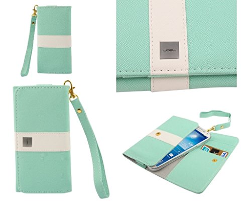 DFV mobile - Funda Premium con Diseño Linea de Color con Tarjetero para IOCEAN X8 Mini - Verde