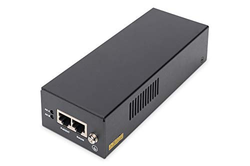 DIGITUS Inyector PoE++ Gigabit Ethernet, 802.3bt Power Pins: 4/5(+), 7/8(-) y 3/6(+), 1/2(-), 85W