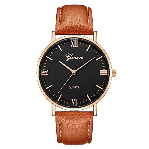 DSNGZ Reloj de Pulsera   Reloj Hombre Geneva Classic Hot Luxury Mujer Reloj de Pulsera analógico de Cuarzo analógico de Acero Inoxidable Erkek KOL i, H