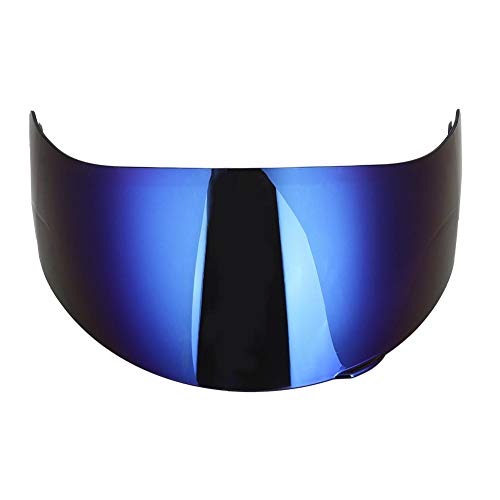 Duokon Full Face Casco de motocicleta Lente Visor, PC Parabrisas Casco Visor Shield Reemplazo Ajuste para AGV K3SV K5(Azul)