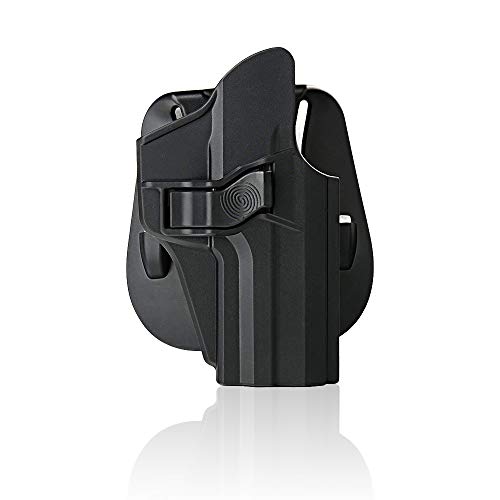 efluky Holster Paddle Liberación del Gatillo y Ángulo de Inclinación Ajustable para H&K& USP 9mm/.40 full size- Molde de Polímero Moldeado por Inyección - Negro