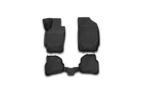 Element EXP.NLC.3D.51.28.210kh 3D Alfombrillas Interior de Coche a Medida TPE Volkswagen Polo V 12/2009-2017, Hatchback, 4 pcs, Negro