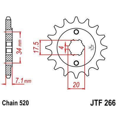 F266 - Piñon ataque transmision delantero compatible con HONDA CBX 250 RSE DIENTES 13