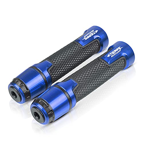 FLILING - Puños de manillar de motocicleta de aluminio + plástico para manillar para Honda CBR 600 F CBR 600F CBR-600F 2011 2012 2013 Dirt Bike Motorcycle Grip (azul)