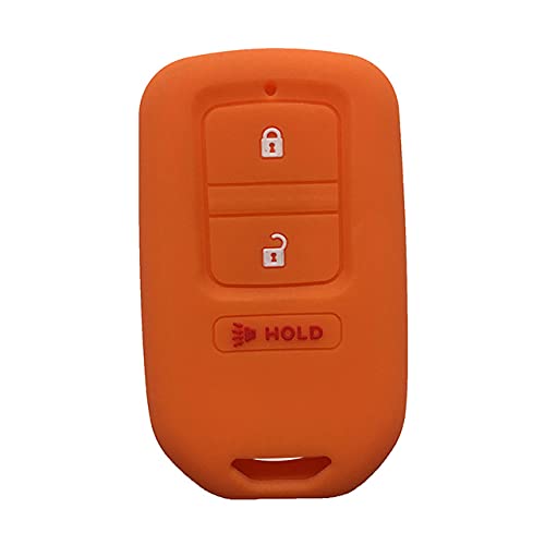 Funda para llave de coche, material de silicona suave, llavero de protección completa, para Honda Civic Accord EX EXL, color naranja