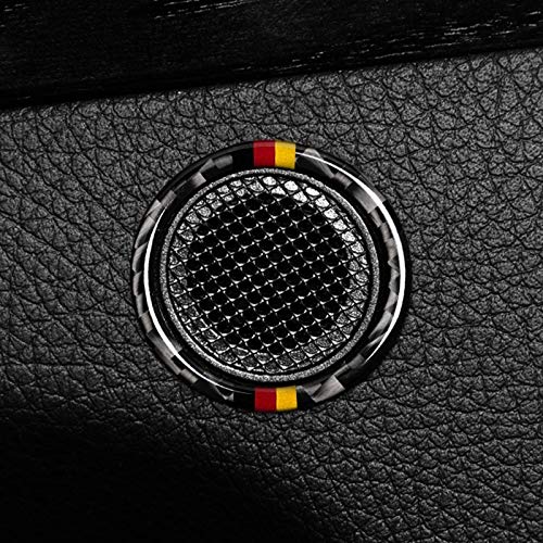 GLEETIEZ Etiqueta engomada del Coche de la decoración del Anillo del micrófono de Fibra Carbono Interior del Coche,para Mercedes-Benz GLK 2008-2015 Clase E 2010-2014 SLC 2014-2016 Clase C 2007-2013