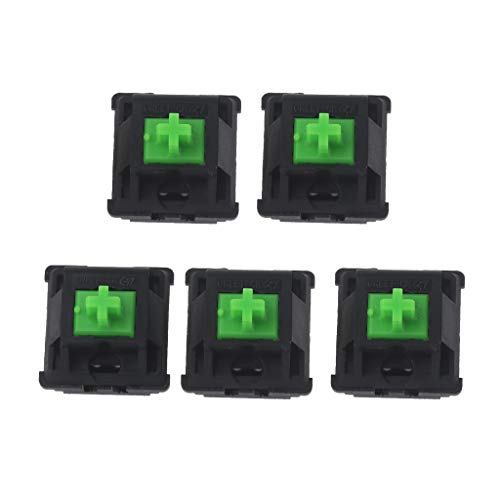 Guangzhou 5 Piezas Greetech Green Switches Axis para Razer Gaming Teclado mecánico para Cherry MX Interruptor de 3 Pines Greetech Green Switches Verde