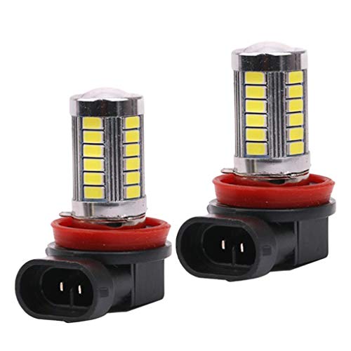 H HILABEE 2x Xenon White H11 21 LED Bombillas De Luz Antiniebla DRL 12V ~ 24V Para Automóviles