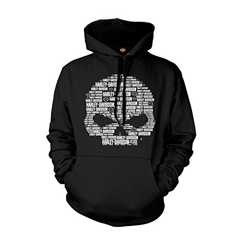 Harley-Davidson Military Graphic Pullover Hoodie Sweatshirt - Overseas Tour | Text Skull