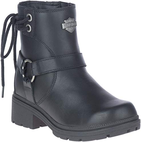 Harley-Davidson Women's Tegan 5" Harness Motorcycle Boot, Black, 9