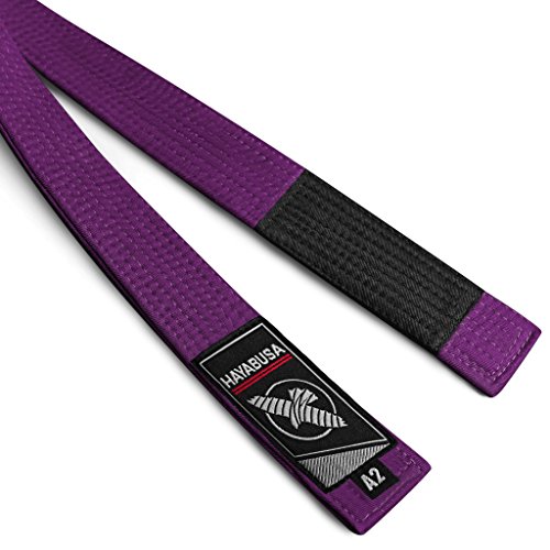 Hayabusa 2.0 Cinturón Jiu Jitsu para adultos, 3 años, Púrpura/Ombre Force.