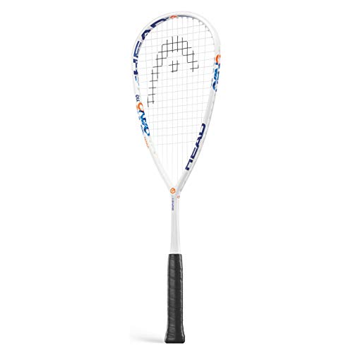 Head Graphene XT Cyano 110 - Raqueta de Squash, Color Blanco/Azul/Naranja, Talla 7