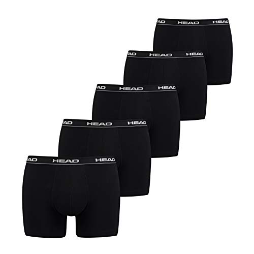 Head Men’s Basic Boxers (5 Pack) Calzoncillos, Negro, XL (Pack de 5) para Hombre