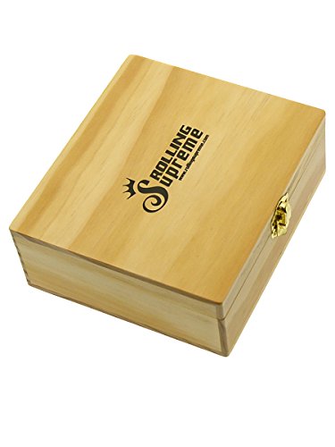 Head&Nature Papers Shop Rolling Supreme - Caja de madera grande para tornos (17 x 15 x 5,9 cm)