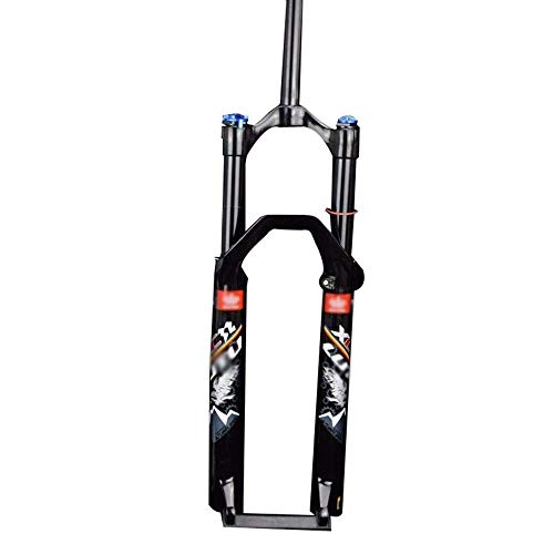 HJRD Air MTB Horquilla de suspensión para Bicicleta 26/27.5/29 Tubo Recto 28.6 mm QR 9 mm Recorrido 120 mm Manual/Crown Lockout XC Horquilla para Bicicleta Ultraligero, negro-26 Pulgadas