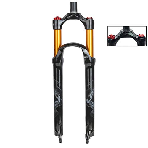 Horquilla de Bicicleta MTB Ultraligero Control de Hombro Aluminum Alloy 26 27.5 29 Inch Mountain Bike Horquilla de Air Suspensión Recorrido: 100 mm (Color : C, Size : 26 Inch)