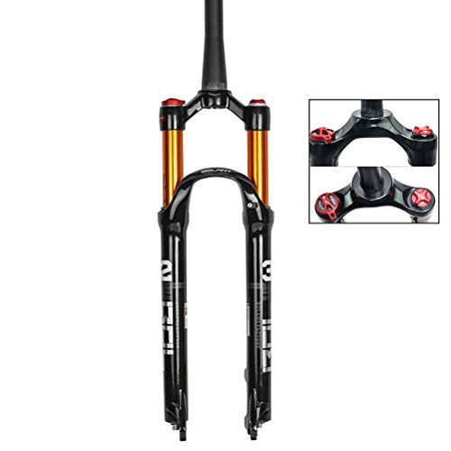 Horquilla de Bicicleta MTB Ultraligero Control de Hombro Aluminum Alloy 26 27.5 29 Inch Mountain Bike Horquilla de Air Suspensión Recorrido: 100 mm (Color : D, Size : 26 Inch)