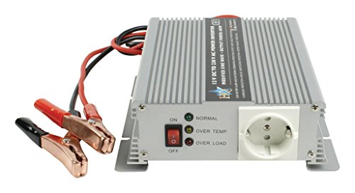 HQ HQ-INV600C/12F - Inversor (600 W, 12 V-230 V) con Cargador