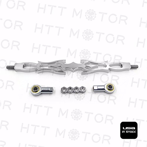 HTTMT MT288-006 - Varillaje de cambio de lanza cromado+2 pulgadas compatible con Harley FXDWG Dyna Wide Glide 1993-2016