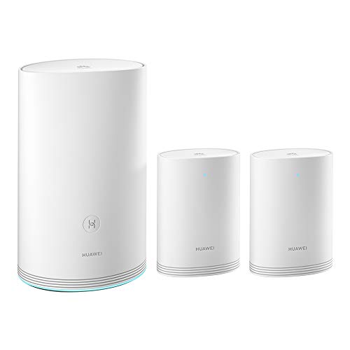 HUAWEI Wi-Fi Q2 Pro (1 Base + 2 Satélites) - Sistema de Wi-Fi en casa, Gigabit Powerline, Puertos GE completos, Roaming sin interrupciones, optimización de Wi-Fi de 5 GHz, Baja latencia, Plug & Play