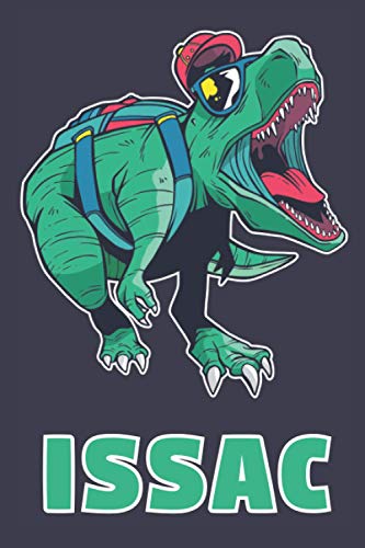 Issac: School Dinosaur T-Rex Boys Name Dino Dinos Issac, Lined Journal Composition Notebook, 100 Pages, 6x9, Soft Cover, Matte Finish, Back To School, Preschool, Kindergarten, Kids