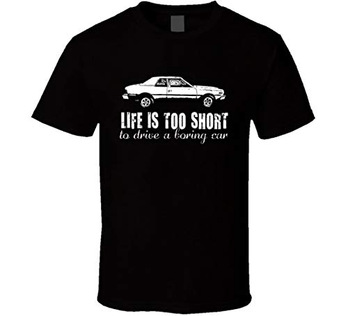 JINLONG 1974 AMC Hornet 360 V8 B y W Life is Too Short Retro Vintage ventilador de coche camiseta Negro Negro XXL