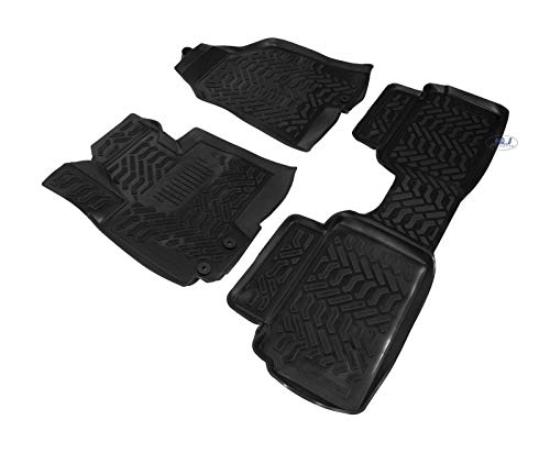 J&J Automotive - Alfombrillas de goma 3D exclusivas para Hyundai ix35 2010-2015 (4 unidades)