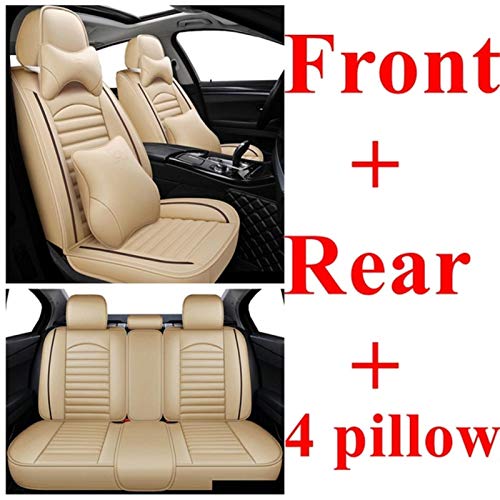 JYPZSH Funda De Asiento De Coche Universal para Honda Accord Fit City CR-V XR-V Odyssey Element Pilot Urv Accesorios De Coche -Beige Luxury