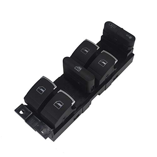 KASturbo Botón de Interruptor de Ventana eléctrico, Botonera Elevalunas para Jetta Golf MK5 MK6 Caddy Passat 1J4959857 3BD959857