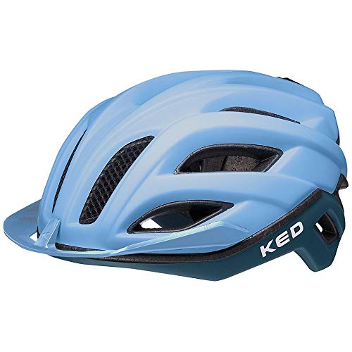 KED HELMETS Champion Visor - Casco para Bicicleta de montaña, Unisex, Color Azul Mate, M 52-57 cm