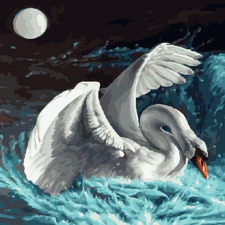 Kits de punto de cruz de animales con bordado de diamantes, pintura de cisne, imagen de cisne de diamantes de imitación, mosaico con cuentas, hobby hecho a mano A3 50x70cm