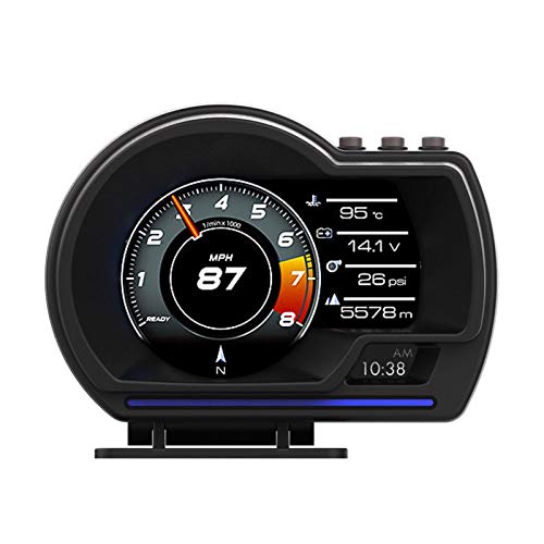 KKmoon Auto HUD Head Up Display, OBD2 + GPS Medidor Digital Velocímetro Herramienta de diagnóstico obd2 del Coche, LCD Encabezar Pantalla Velocímetro RPM Temperatura del Agua Voltaje