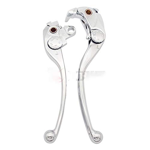 LIBEI Manetas Moto Motocicleta de Aluminio Freno palancas de Embrague for Honda Fit CBR 1000RR CBR1000RR 1000 RR 2004 2005 2006 2007 CB1000RR CB 1000R 2008-2016 maneta Embrague Moto (Color : Chrome)