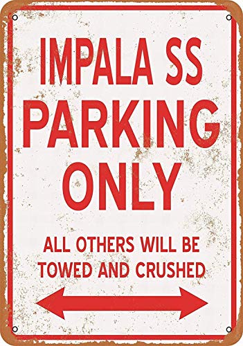 LILILILI BEFULL Impala SS ONLY - Placa de metal para decoración del hogar, impermeable, para habitación, garaje, restaurante, puerta, regalo de 30,5 x 20,3 cm