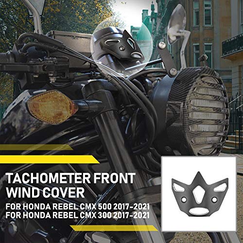 Lorababer Motocicleta para CMX 500 300 Rebel Accesorios Velocímetro Instrumento Cubierta de frontal Tablero instrumentos Cubierta de carenado Recorte para Honda REBEL CMX500 CMX300 2017-2021 18 19 20