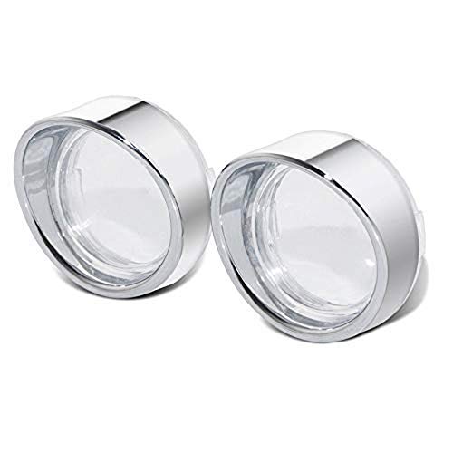 luces de señal de giro de la motocicleta Viseras Cubiertas de lentes aptas para Harley Sportster 883R Super Glide Dyna Road King (Chrome & Clear)