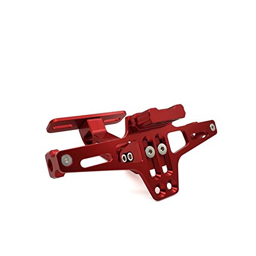 luobu para HON-DA CRF450R CRF250X CRF450X CRF 450R 250X 450X CNC Motocicleta Número De Matrícula De La Placa Soporte del Soporte con La Señal Soporte De Placa De MatríCula (Color : Rojo)