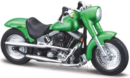 Maisto 20-18857 Harley Davidson FLSTF Street Stalker - Coche de juguete (escala 1:18), color verde metalizado