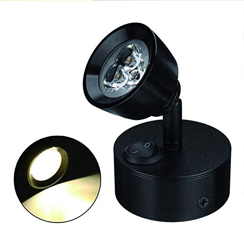 MASO Luces Interiores, Interruptor de Luz de Lectura Puntual 12V 3LED, Luz de Pared para Barco Caravana