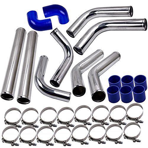 maXpeedingrods Turbo Universal para intercooler, Manguera para Turbocompresor de 64mm, Tubería con Material de Alumnio 6061 y Siliciona Negra, Accesorio Modificado, Conexión Estrecha y Fuerte