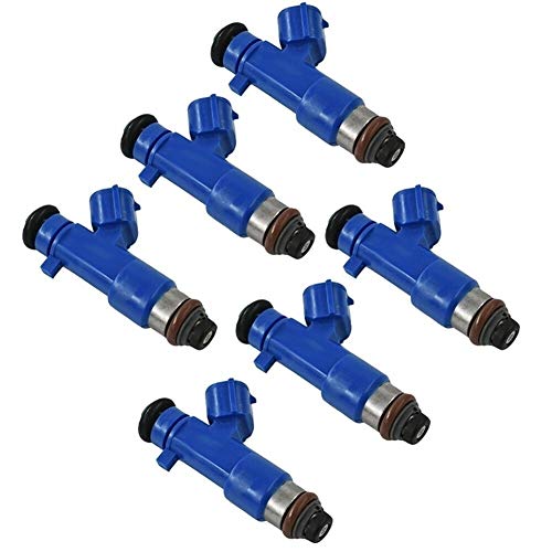 MoGeLie Duradero 6X nuevos inyectores de Combustible 550cc for Infiniti G37 Nissan GT-R 63570 14002-AN001 Combustible de los inyectores del Motor del Coche (Color : Blue)