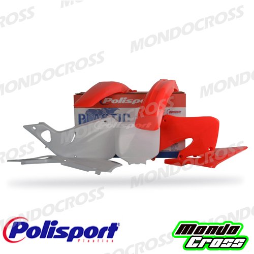 mondocross Kit plastiche Cross MX Polisport Rojo Fluo blanco Honda CR 125 98 – 99 Cr 250 97 – 99