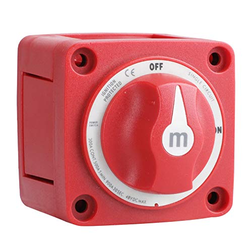 #N/a Interruptor de batería marina 6006 Serie M On/Off 300 Amp IP66 impermeable-rojo, accesorios profesionales