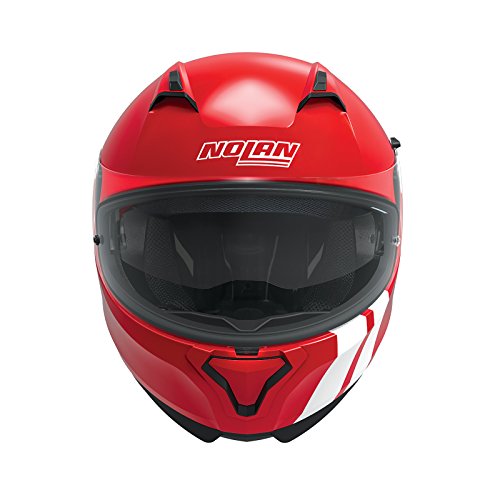 Nolan N86 N87 Martz policarbonato N-Com Full Face Casco de Moto - Corsa, Color Rojo